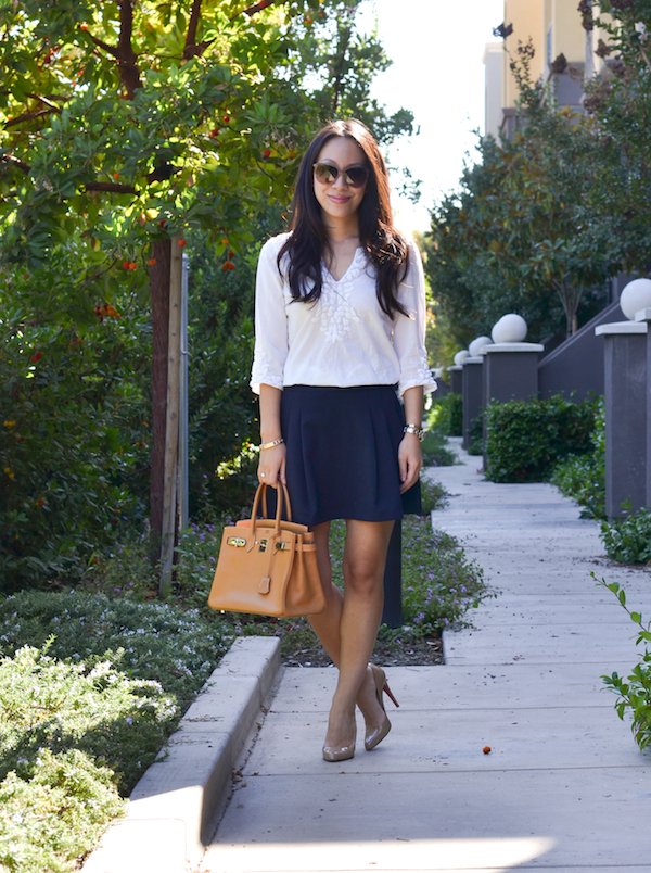Navy Gap Skirt
